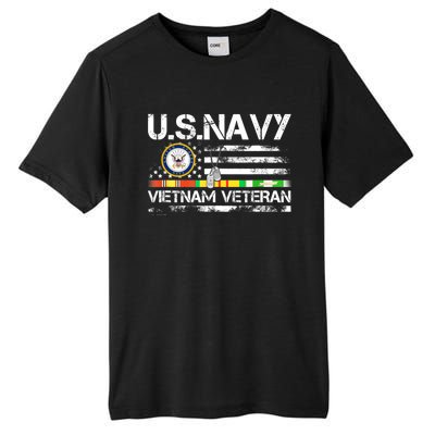 Vietnam Veteran Vintage US Flag Military Vet Gift Tall Fusion ChromaSoft Performance T-Shirt