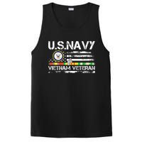 Vietnam Veteran Vintage US Flag Military Vet Gift PosiCharge Competitor Tank