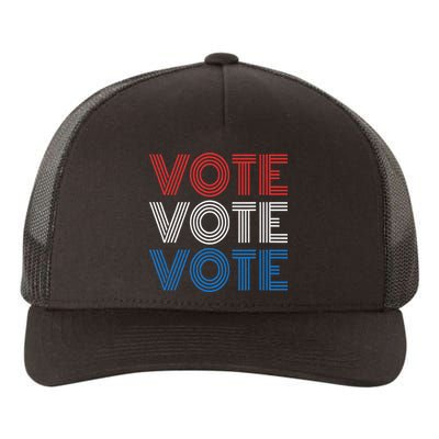 Vote Vote Vote Red White Blue Retro Election  Yupoong Adult 5-Panel Trucker Hat
