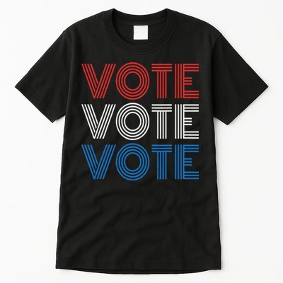 Vote Vote Vote Red White Blue Retro Election  Tall T-Shirt
