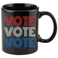 Vote Vote Vote Red White Blue Retro Election  11oz C Handle Ceramic Mug
