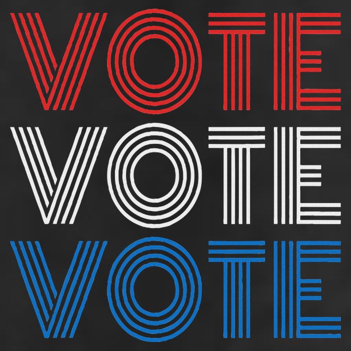 Vote Vote Vote Red White Blue Retro Election  11oz C Handle Ceramic Mug