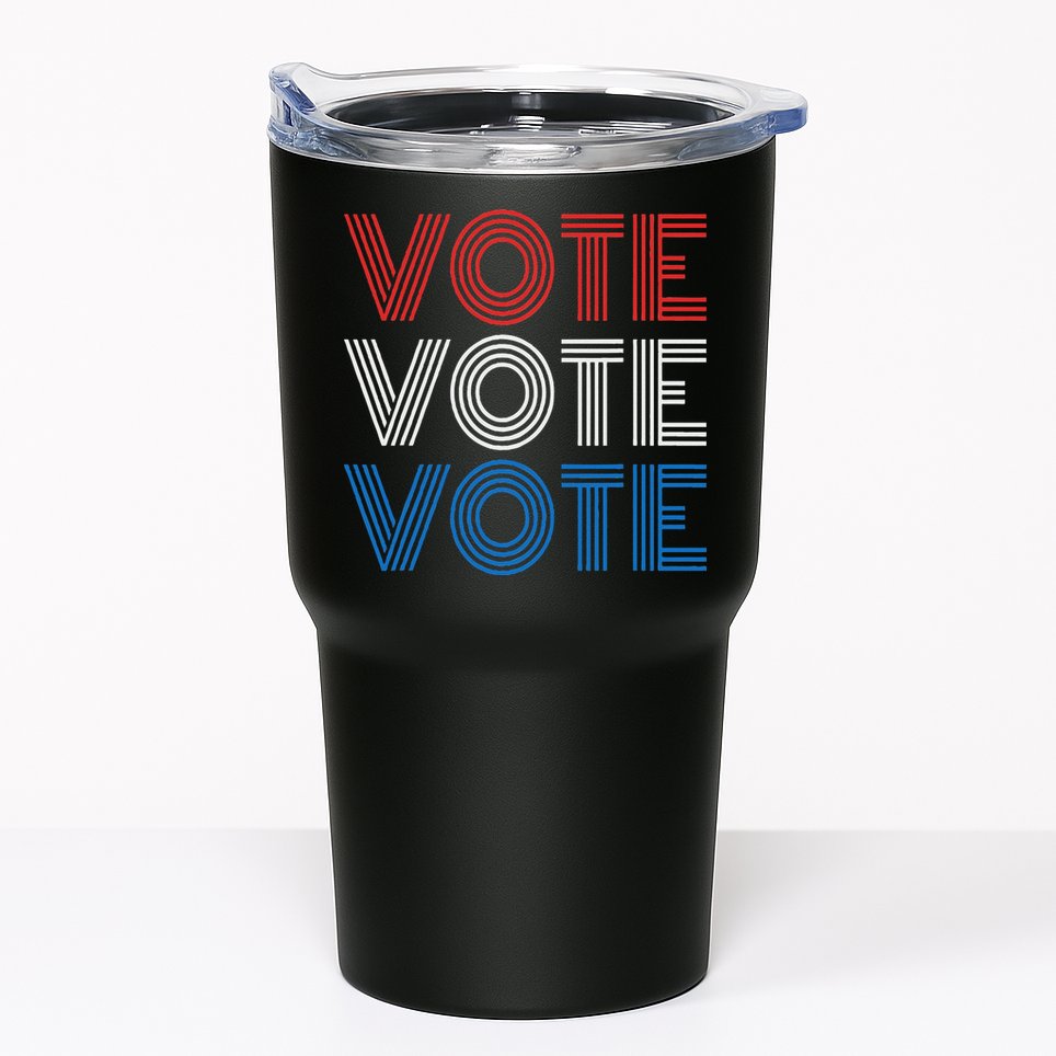 Vote Vote Vote Red White Blue Retro Election  Tumbler