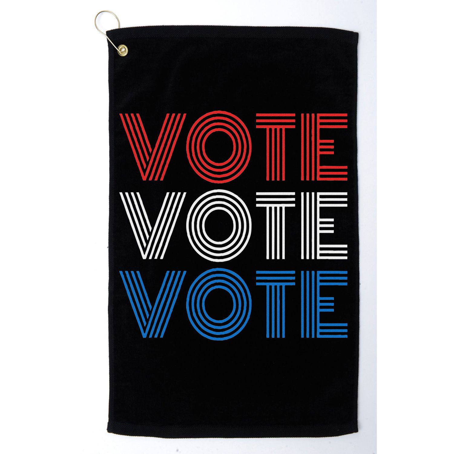 Vote Vote Vote Red White Blue Retro Election  Golf Towel