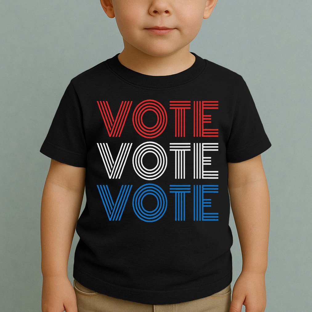 Vote Vote Vote Red White Blue Retro Election  Toddler T-Shirt