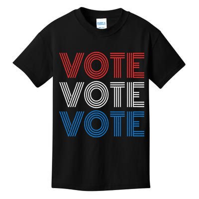 Vote Vote Vote Red White Blue Retro Election  Kids T-Shirt