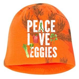 Vegan Vegetarian Veganism Vegetable Lover Peace Love Veggies Great Gift Kati - Camo Knit Beanie