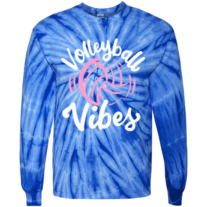 Volleyball Vibes Tie-Dye Long Sleeve Shirt