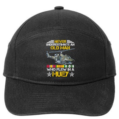 Vietnam Veteran Vet Uhfunny Gift1 Huey Helicopter Gift 7-Panel Snapback Hat