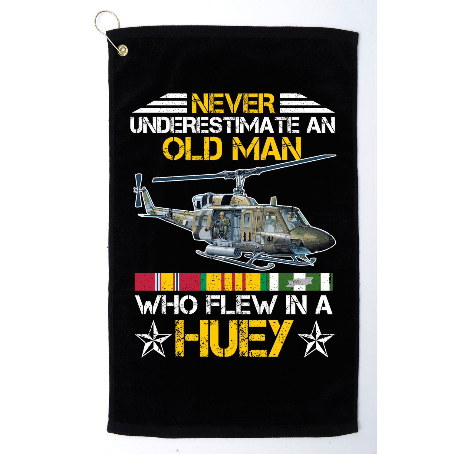 Vietnam Veteran Vet Uhfunny Gift1 Huey Helicopter Gift Golf Towel