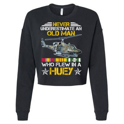 Vietnam Veteran Vet Uhfunny Gift1 Huey Helicopter Gift Cropped Pullover Crew