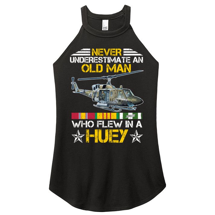 Vietnam Veteran Vet Uhfunny Gift1 Huey Helicopter Gift Women's Perfect Tri Rocker Tank