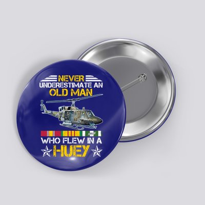 Vietnam Veteran Vet Uhfunny Gift1 Huey Helicopter Gift Button