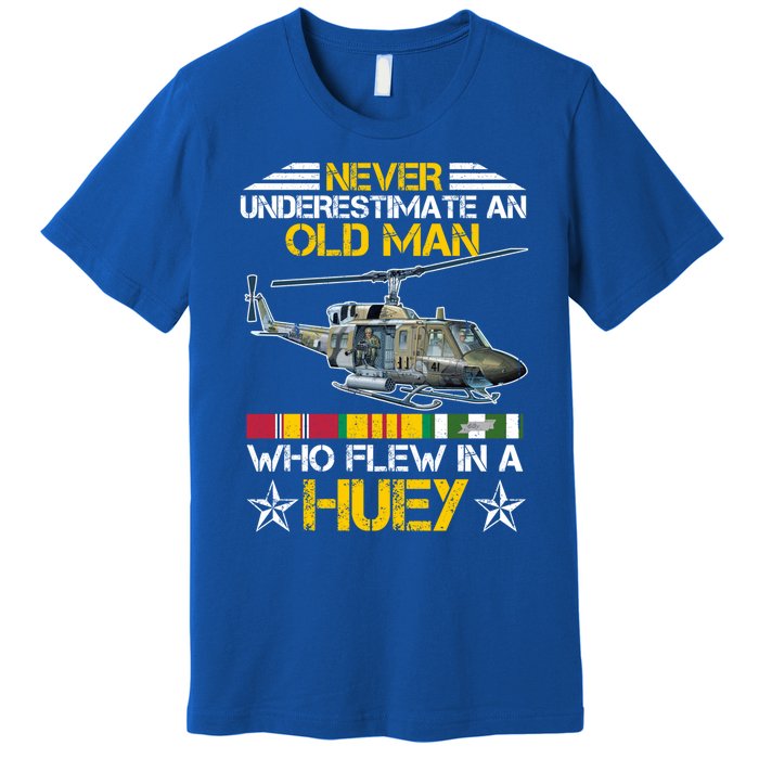 Vietnam Veteran Vet Uhfunny Gift1 Huey Helicopter Gift Premium T-Shirt