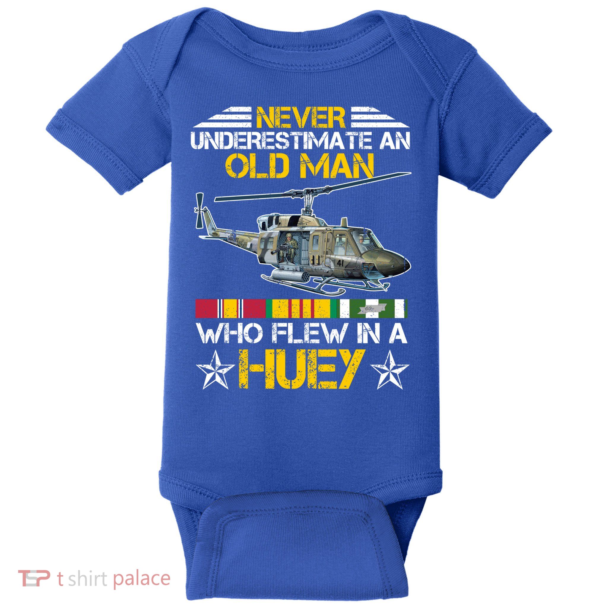 Vietnam Veteran Vet Uhfunny Gift1 Huey Helicopter Gift Baby Bodysuit