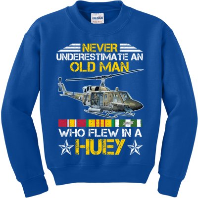 Vietnam Veteran Vet Uhfunny Gift1 Huey Helicopter Gift Kids Sweatshirt