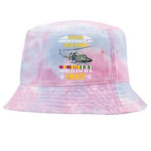 Vietnam Veteran Vet Uhfunny Gift1 Huey Helicopter Gift Tie-Dyed Bucket Hat