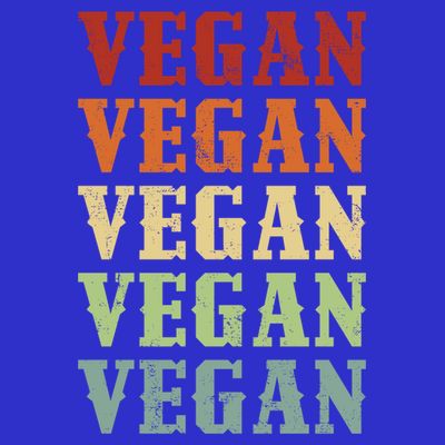 Vegan Vegan Vegan Vintage Colors Vegan Retro Vegan Cool Gift T-Shirt