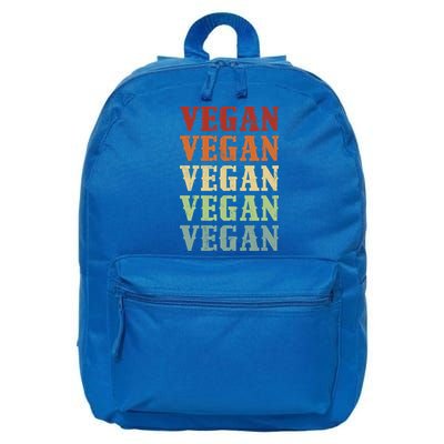 Vegan Vegan Vegan Vintage Colors Vegan Retro Vegan Cool Gift 16 in Basic Backpack