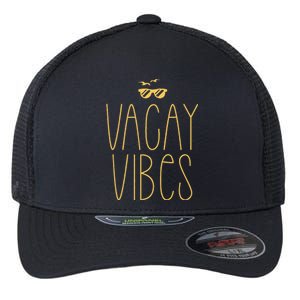 Vacay Vibe Vacationer Summer Sun Beach Vacation Holiday Flexfit Unipanel Trucker Cap