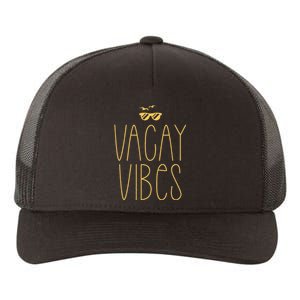 Vacay Vibe Vacationer Summer Sun Beach Vacation Holiday Yupoong Adult 5-Panel Trucker Hat