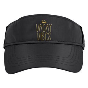 Vacay Vibe Vacationer Summer Sun Beach Vacation Holiday Adult Drive Performance Visor