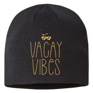 Vacay Vibe Vacationer Summer Sun Beach Vacation Holiday Sustainable Beanie