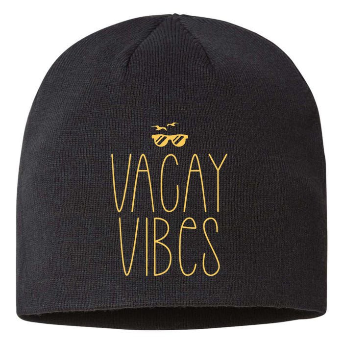 Vacay Vibe Vacationer Summer Sun Beach Vacation Holiday Sustainable Beanie