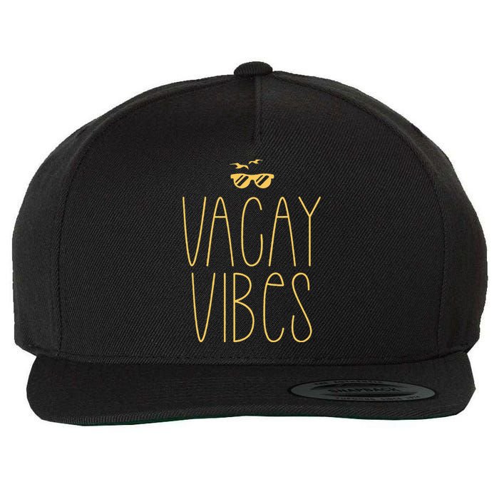 Vacay Vibe Vacationer Summer Sun Beach Vacation Holiday Wool Snapback Cap