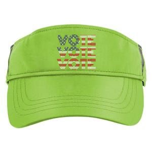 Vote Vote Vote Flag America Retro Election Simple Design Adult Drive Performance Visor