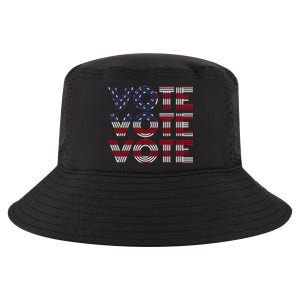 Vote Vote Vote Flag America Retro Election Simple Design Cool Comfort Performance Bucket Hat