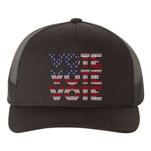 Vote Vote Vote Flag America Retro Election Simple Design Yupoong Adult 5-Panel Trucker Hat