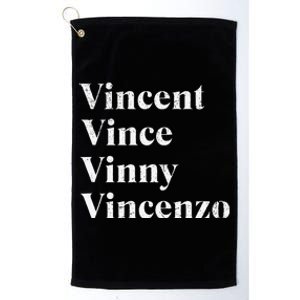 Vincent Vince Vinny Vincenzo Nickname Platinum Collection Golf Towel