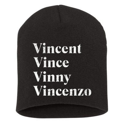 Vincent Vince Vinny Vincenzo Nickname Short Acrylic Beanie