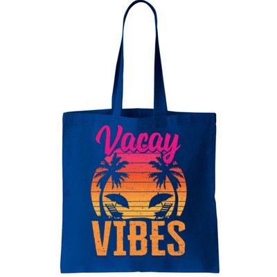 Vacay Vibes Vintage Beach Summer Family Vacation Trip Meaningful Gift Tote Bag