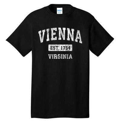 Vienna Virginia Va Vintage Sports Established Tall T-Shirt