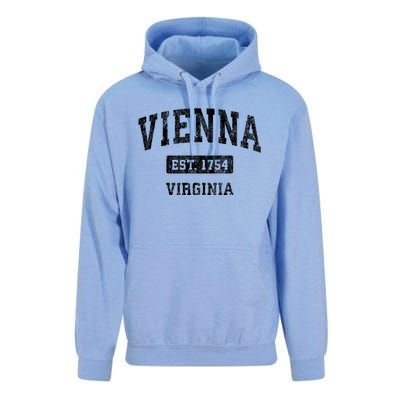 Vienna Virginia Va Vintage Sports Established Unisex Surf Hoodie