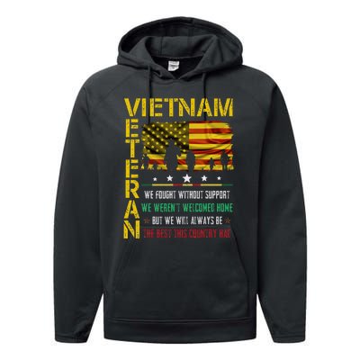 Vietnam Veteran We Fought Without Support We Weren’T Welcome Performance Fleece Hoodie