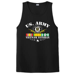 Vietnam Veteran With US Flag With Combat Boots Patriotic PosiCharge Competitor Tank