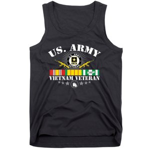 Vietnam Veteran With US Flag With Combat Boots Patriotic Tank Top