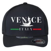 Vintage Venice With Gondola And Italy Flag Flexfit Unipanel Trucker Cap