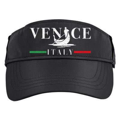 Vintage Venice With Gondola And Italy Flag Adult Drive Performance Visor