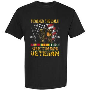 Vietnam Veteran With Us Flag With Combat Boots Garment-Dyed Heavyweight T-Shirt