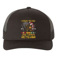 Vietnam Veteran With Us Flag With Combat Boots Yupoong Adult 5-Panel Trucker Hat