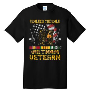 Vietnam Veteran With Us Flag With Combat Boots Tall T-Shirt