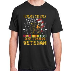 Vietnam Veteran With Us Flag With Combat Boots Adult ChromaSoft Performance T-Shirt