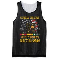 Vietnam Veteran With Us Flag With Combat Boots Mesh Reversible Basketball Jersey Tank