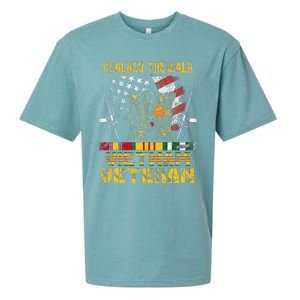 Vietnam Veteran With Us Flag With Combat Boots Sueded Cloud Jersey T-Shirt