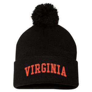 Virginia Virginia Women Throwback Design Classic Pom Pom 12in Knit Beanie