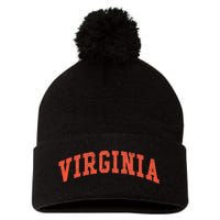 Virginia Virginia Women Throwback Design Classic Pom Pom 12in Knit Beanie